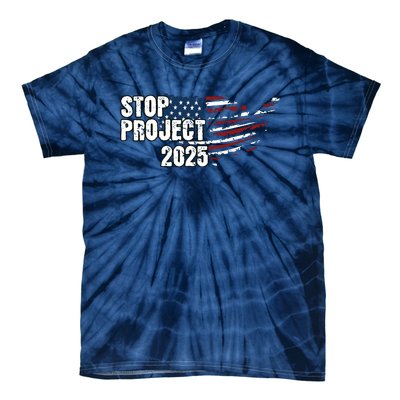 Stop Project 2025 American Flag Tie-Dye T-Shirt