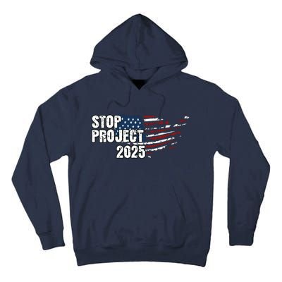 Stop Project 2025 American Flag Tall Hoodie