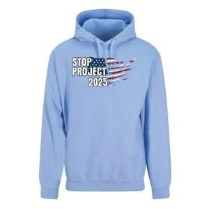 Stop Project 2025 American Flag Unisex Surf Hoodie