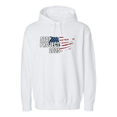 Stop Project 2025 American Flag Garment-Dyed Fleece Hoodie