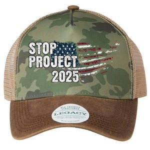 Stop Project 2025 Anti Trump Flag Legacy Tie Dye Trucker Hat