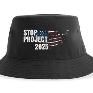 Stop Project 2025 Anti Trump Flag Sustainable Bucket Hat