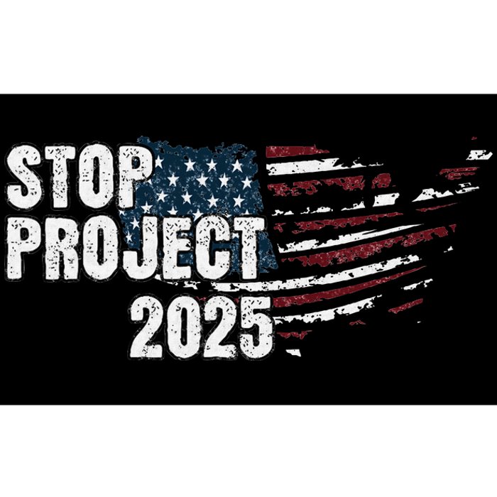 Stop Project 2025 Anti Trump Flag Bumper Sticker