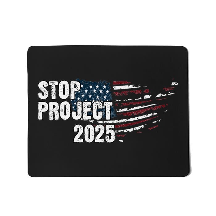 Stop Project 2025 Anti Trump Flag Mousepad