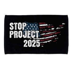 Stop Project 2025 Anti Trump Flag Microfiber Hand Towel