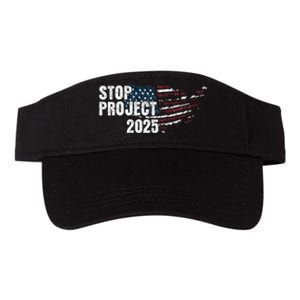 Stop Project 2025 Anti Trump Flag Valucap Bio-Washed Visor