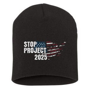 Stop Project 2025 Anti Trump Flag Short Acrylic Beanie