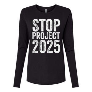 Stop Project 2025 Womens Cotton Relaxed Long Sleeve T-Shirt