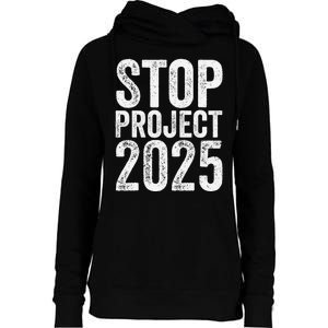 Stop Project 2025 Womens Funnel Neck Pullover Hood