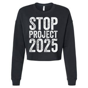 Stop Project 2025 Cropped Pullover Crew