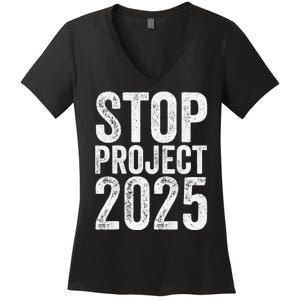 Stop Project 2025 Women's V-Neck T-Shirt