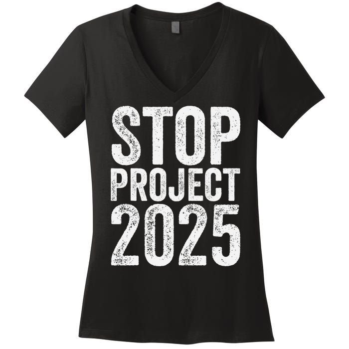 Stop Project 2025 Women's V-Neck T-Shirt