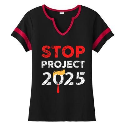 Stop Project 2025 TrumpS Project Anti Trump Funny Gift Ladies Halftime Notch Neck Tee