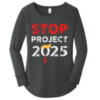 Stop Project 2025 TrumpS Project Anti Trump Funny Gift Women's Perfect Tri Tunic Long Sleeve Shirt