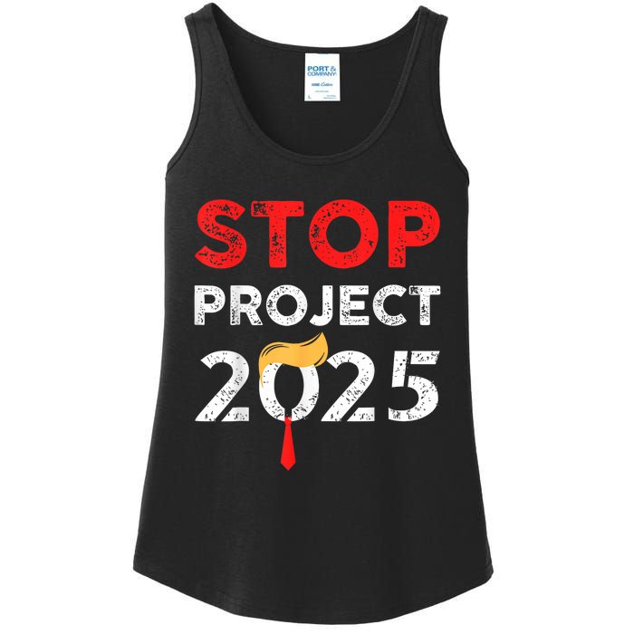 Stop Project 2025 TrumpS Project Anti Trump Funny Gift Ladies Essential Tank