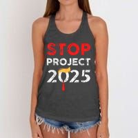 Stop Project 2025 TrumpS Project Anti Trump Funny Gift Women's Knotted Racerback Tank