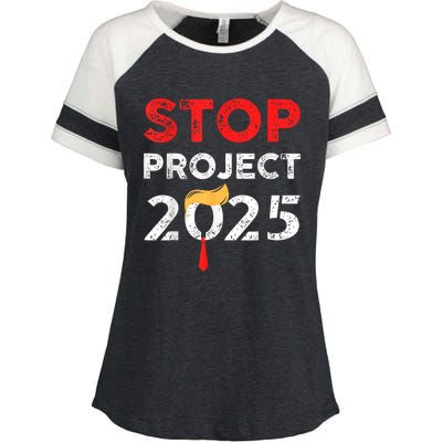 Stop Project 2025 TrumpS Project Anti Trump Funny Gift Enza Ladies Jersey Colorblock Tee