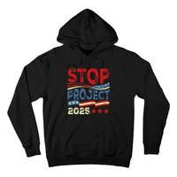 Stop Project 2025 Anti Trump Usa Flag Political Hoodie