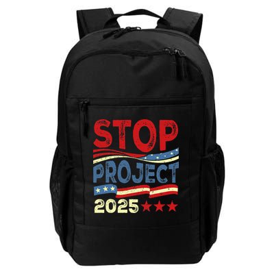 Stop Project 2025 Anti Trump Usa Flag Political Backpack