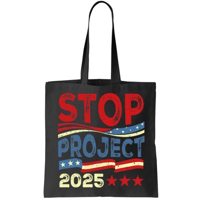 Stop Project 2025 Anti Trump Usa Flag Political Bag