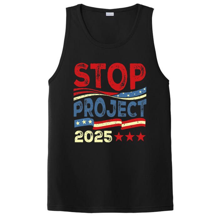 Stop Project 2025 Anti Trump Usa Flag Political PosiCharge Competitor Tank