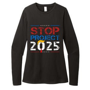 Stop Project 2025 Trumps Project Anti Trump Womens CVC Long Sleeve Shirt