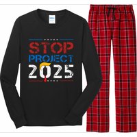 Stop Project 2025 Trumps Project Anti Trump Long Sleeve Pajama Set