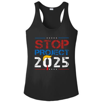 Stop Project 2025 Trumps Project Anti Trump Ladies PosiCharge Competitor Racerback Tank