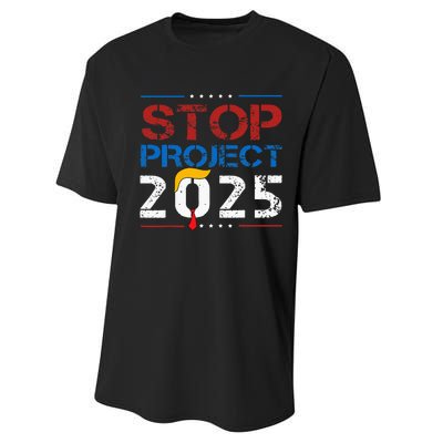 Stop Project 2025 Trumps Project Anti Trump Performance Sprint T-Shirt