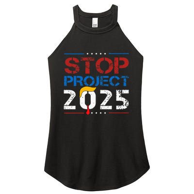 Stop Project 2025 Trumps Project Anti Trump Women's Perfect Tri Rocker Tank