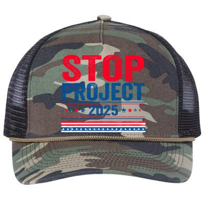 Stop Project 2025 Retro Rope Trucker Hat Cap