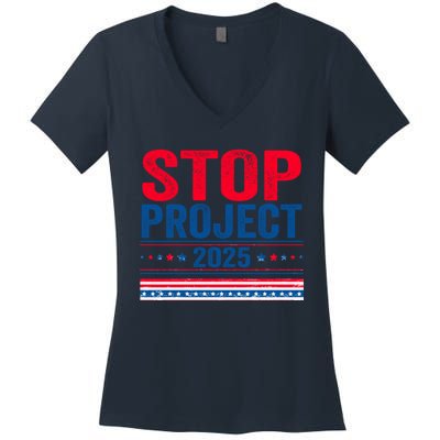 Stop Project 2025 Women's V-Neck T-Shirt