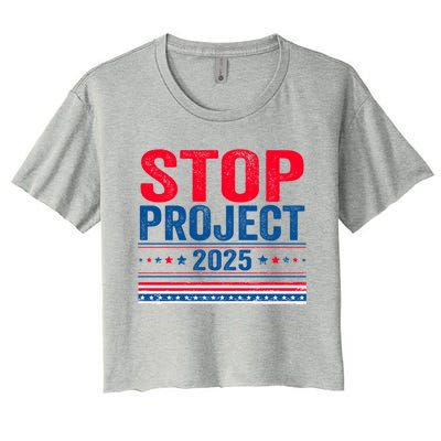 Stop Project 2025 Women's Crop Top Tee