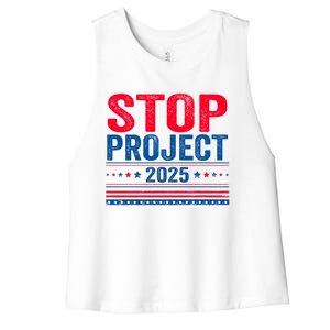 Stop Project 2025 Women's Racerback Cropped Tank