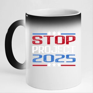 Stop Project 2025 11oz Black Color Changing Mug