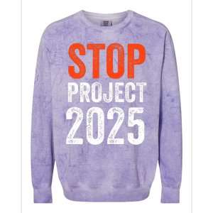 Stop Project 2025 Anti Trump Colorblast Crewneck Sweatshirt