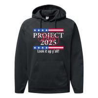 Stop Project 2025 Look It Up Y’All Anti Trump Performance Fleece Hoodie