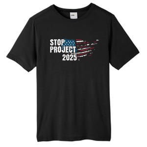 Stop Project 2025 Anti Trump American Flag Tall Fusion ChromaSoft Performance T-Shirt