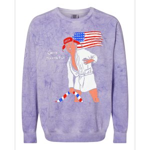 Stop Project 2025 Anti Trump American Flag Colorblast Crewneck Sweatshirt