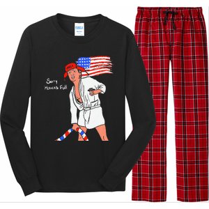 Stop Project 2025 Anti Trump American Flag Long Sleeve Pajama Set