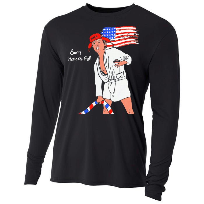 Stop Project 2025 Anti Trump American Flag Cooling Performance Long Sleeve Crew