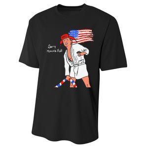 Stop Project 2025 Anti Trump American Flag Performance Sprint T-Shirt