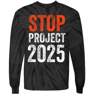 Stop Project 2025 Look It Up Y’All Anti Trump Tie-Dye Long Sleeve Shirt