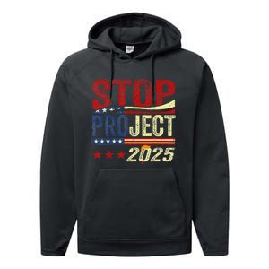 Stop Project 2025 Usa Flag Performance Fleece Hoodie