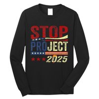 Stop Project 2025 Usa Flag Long Sleeve Shirt