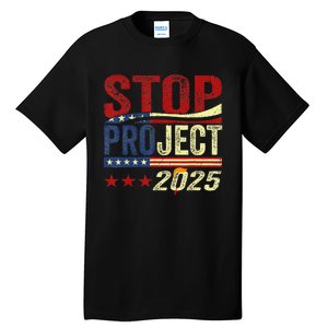 Stop Project 2025 Usa Flag Tall T-Shirt