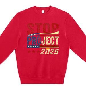 Stop Project 2025 Usa Flag Premium Crewneck Sweatshirt