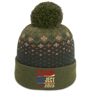 Stop Project 2025 Usa Flag The Baniff Cuffed Pom Beanie