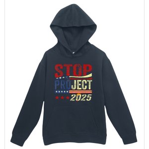 Stop Project 2025 Usa Flag Urban Pullover Hoodie