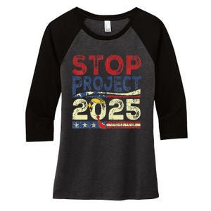 Stop Project 2025 Look It Up Y’All Women's Tri-Blend 3/4-Sleeve Raglan Shirt